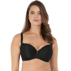 Ana Padded Balconette BH -Frau Unterwäsche Laden anahalfcupbh3 fl6703blk